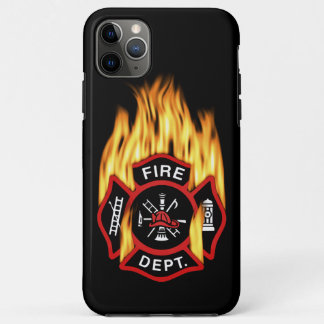 Funda Para iPhone 11 Pro Max Insignia llameante del cuerpo de bomberos