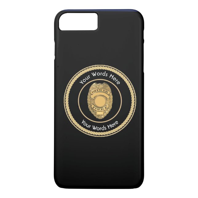 Funda De Case-Mate Para iPhone Insignia universal de oficial de policía (Reverso)
