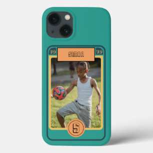 Funda Para iPhone 13 Inspiración de la Tarjeta de Fútbol Retro