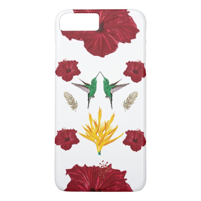 Funda De Case-Mate Para iPhone Inspiración de los colibríes (Reverso)