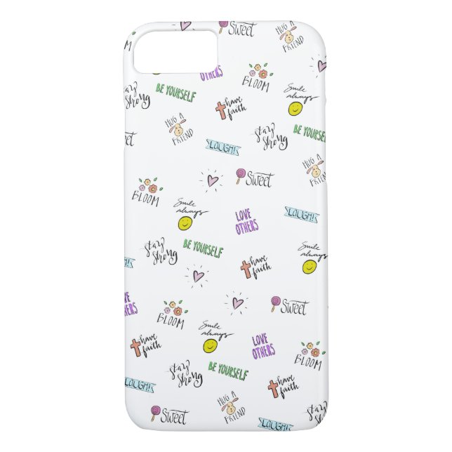 Funda De Case-Mate Para iPhone Inspiraciones Iphone del Doodle 8/7 caso (Reverso)