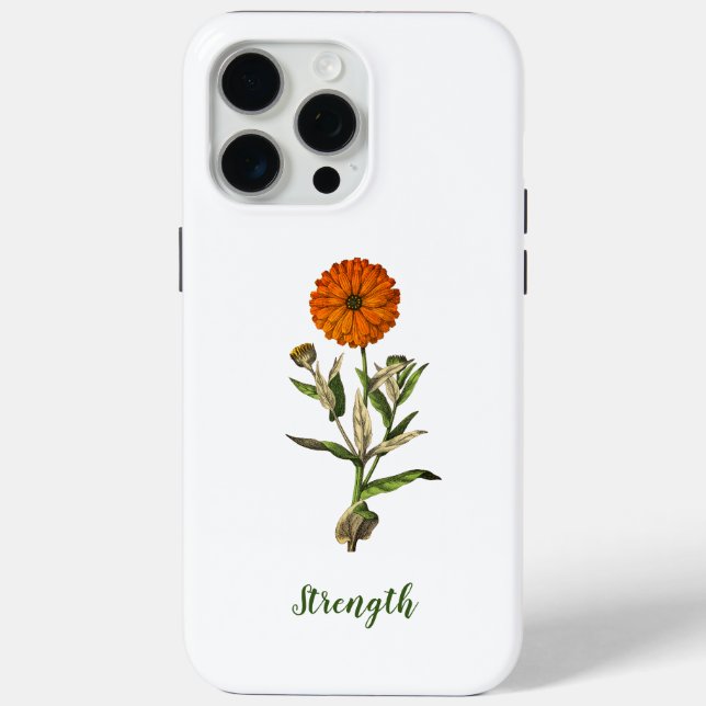 Funda De Case-Mate Para iPhone Inspiradora fuerza de Marigold (Reverso )