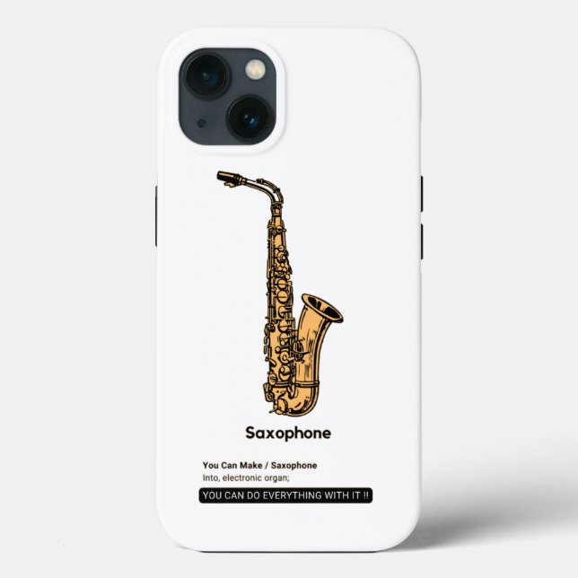 Funda De Case-Mate Para iPhone Instrumento de Jazz Saxofónico (Reverso )