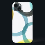 Funda Para iPhone 13 Interbloqueando los círculos amarillos y azules<br><div class="desc">Una simple impresión de círculos amarillos y azules entrelazados de Megan Meagher. El fondo blanco permite que aparezcan los colores de los círculos. ¡Compra el tuyo hoy!</div>