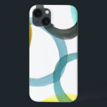 Funda Para iPhone 13 Interbloqueando los círculos amarillos y azules<br><div class="desc">Una simple impresión de círculos amarillos y azules entrelazados de Megan Meagher. El fondo blanco permite que aparezcan los colores de los círculos. ¡Compra el tuyo hoy!</div>