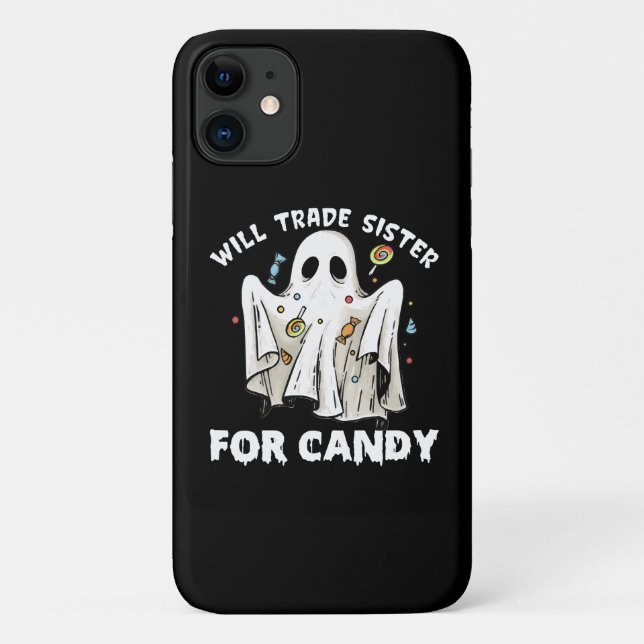 Funda De Case-Mate Para iPhone intercambiará hermana por dulces fantasma lindo de (Reverso)