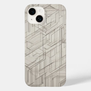 Funda Para iPhone 14 De Case-Mate Intersección de Rectángulos de línea de arte