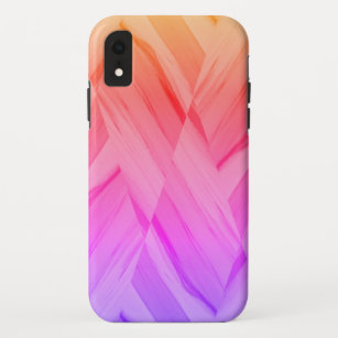 Funda Para iPhone XR Intrincado patrón de mármol de coral y hues rosado