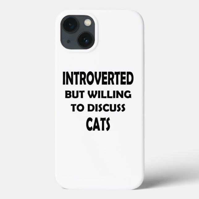 Funda De Case-Mate Para iPhone Introvertido pero los gatos son una excepción - Di (Reverso)