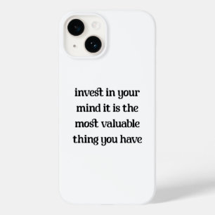 Funda Para iPhone 14 De Case-Mate Invertir en tu mente, es lo más valioso