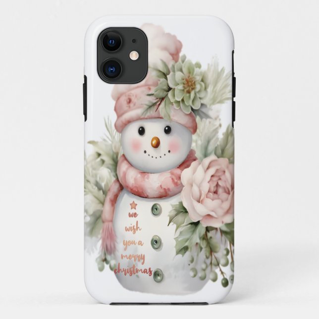 Funda De Case-Mate Para iPhone Invierno de flores (Reverso)