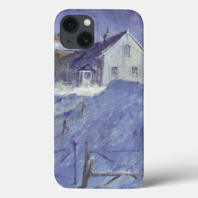 Funda De Case-Mate Para iPhone Invierno en la casa de campo de plata (Reverso)