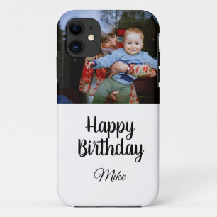 Funda Para iPhone 11 invitación de cumpleaños personalizada simple y fe