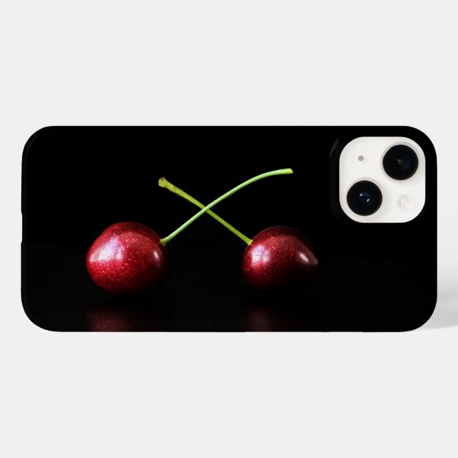 Funda De Case-Mate Para iPhone Iphcna de dos cerezas (Reverso  (Horizontal))