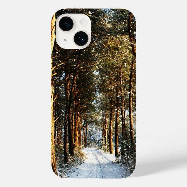 Funda De Case-Mate Para iPhone Iphcnm de Escena de Nieve Forestal (Reverso )