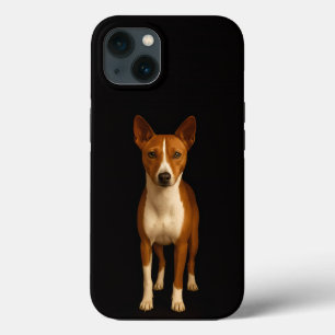 Funda Para iPhone 13 iPhone 13 Negro 4 Luxe, Perro Basenji Elegante