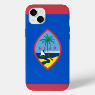 Funda Para iPhone 15 Mini iPhone 15 Plus Funda-Mate, bandera de Guam