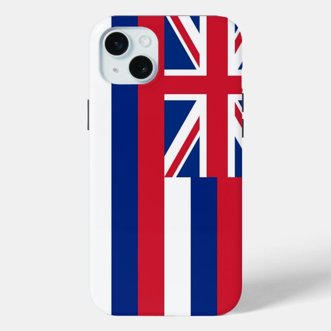 Funda De Case-Mate Para iPhone iPhone 15 Plus Funda-Mate, bandera de Hawaii (Reverso )