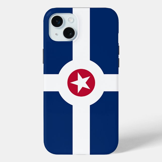 Funda De Case-Mate Para iPhone iPhone 15 Plus Funda-Mate, bandera de Indianápolis (Reverso )