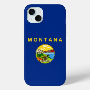 Funda Para iPhone 15 Mini iPhone 15 Plus Funda-Mate, bandera de Montana