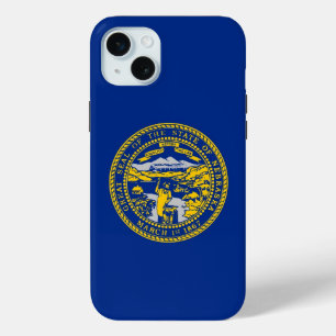 Funda Para iPhone 15 Mini iPhone 15 Plus Funda-Mate, bandera de Nebraska