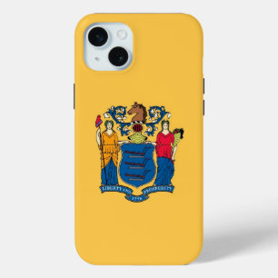 Funda Para iPhone 15 Mini iPhone 15 Plus Funda-Mate, bandera de Nueva Jersey