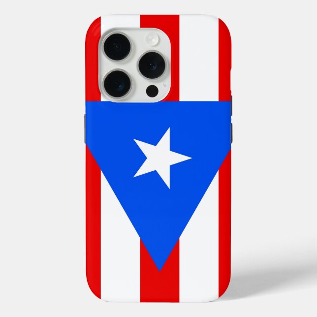 Funda De Case-Mate Para iPhone iPhone 15 Pro Case-Mate, Puerto Rico flag (Reverso )