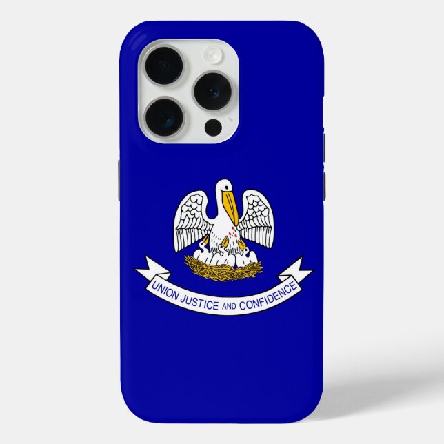 Funda De Case-Mate Para iPhone iPhone 15 Pro Funda-Mate, bandera de Luisiana (Reverso )