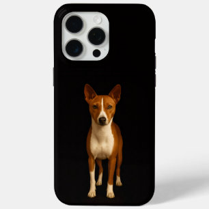 Funda Para iPhone 15 Pro Max iPhone 15 Pro Max Negro 4 Luxe, Perro Basenji Eleg