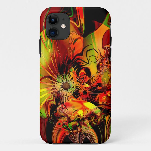 Funda De Case-Mate Para iPhone iPhone 5 Abstracto Amarillo Verde Dorado (Reverso)