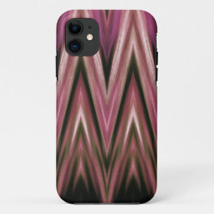 Funda Para iPhone 11 iPhone 5 Apenas ahí, Zigzags de Chevron Malva
