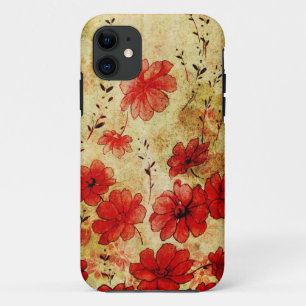 title_seo2 iPhone 5 del 赤くグランジな花の