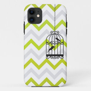 Funda Para iPhone 11 iPhone 5 del verde del vintage del zigzag de