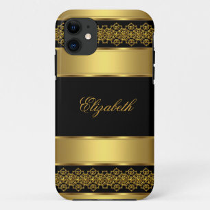 Funda Para iPhone 11 iPhone 5 Elegant Classy Gold Black