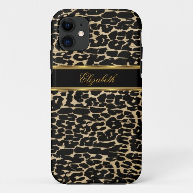 Funda De Case-Mate Para iPhone iPhone 5 Elegante Oro Estampado Animal (Reverso)