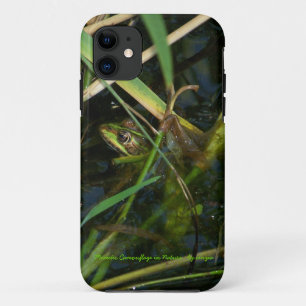 Funda Para iPhone 11 iPhone 5 funda con foto de una rana mimética verd