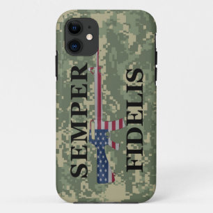 Funda Para iPhone 11 iPhone 5 Semper Fidelis Camo verde