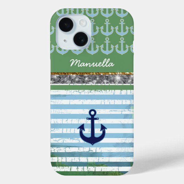 Funda De Case-Mate Para iPhone iPhone-6 de anclaje náutico personalizado (Reverso )