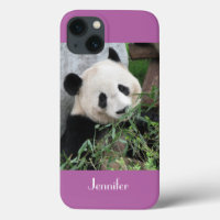 iPhone 6 Giant Panda Pale Purple Bkgnd Funda