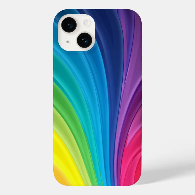Funda De Case-Mate Para iPhone iPhone Apple 14 Funda-arcoiris (Reverso )
