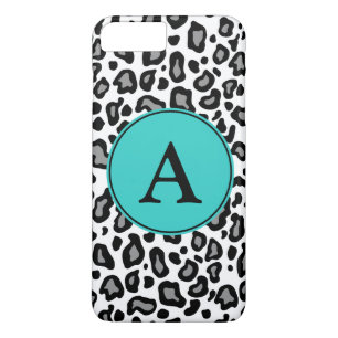 title_seo2 iPhone blanco del leopardo del monograma de