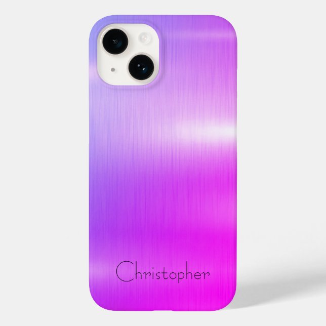 Funda De Case-Mate Para iPhone Iphone de impresión de acero inoxidable con violet (Reverso )