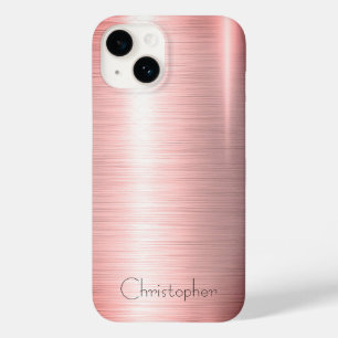 Funda Para iPhone 14 De Case-Mate Iphone de impresión de acero inoxidable de bronce