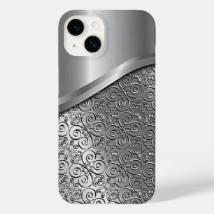 Funda Para iPhone 14 De Case-Mate Iphone de impresión de acero inoxidable titanio pl