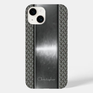 Funda Para iPhone 14 De Case-Mate Iphone de impresión de acero inoxidable titanio pl