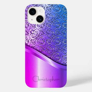 Funda Para iPhone 14 De Case-Mate Iphone de metal radial de titanio pulido violeta 1