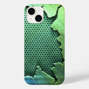 Funda Para iPhone 14 De Case-Mate Iphone de metal radial verde pulido de titanio 15