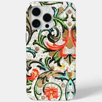 Funda Para iPhone 15 Pro Max iPhone de patrón floral vintage