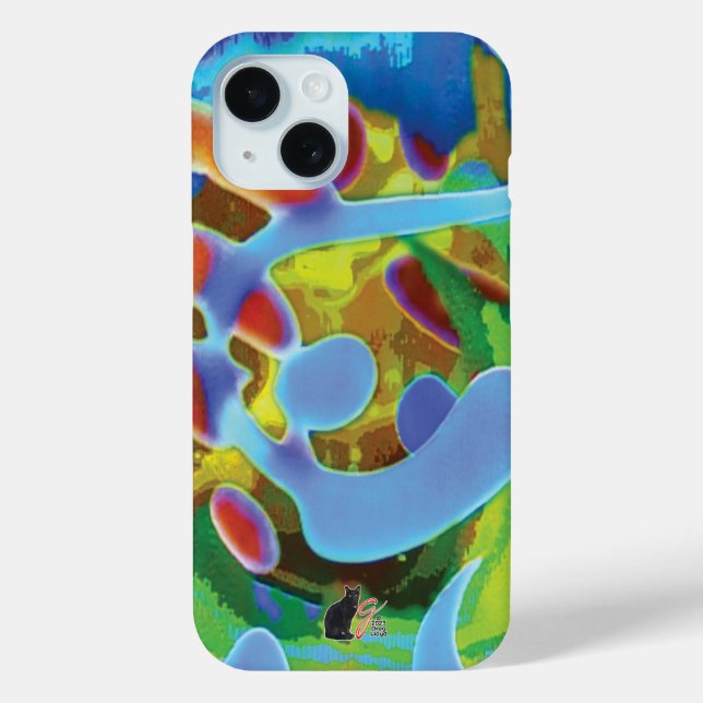 Funda De Case-Mate Para iPhone iPhone de Swirls Pacíficos (Reverso )