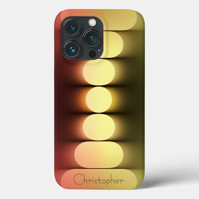 Funda De Case-Mate Para iPhone Iphone de textura radial naranja personalizada 15 (Reverso )